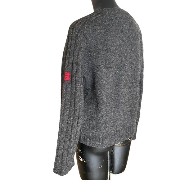 Abercrombie & Fitch Gray Wool Cable knit Pullover Sweater - Picture 3 of 5